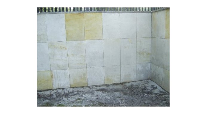 Mur po wykonaniu czyszczenia